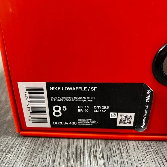 New Sacai x‎ LDV Waffle 'Blackened Blue' Men’s Size 8.5 Sneaker Shoes DH2684-400 - Picture 9 of 10